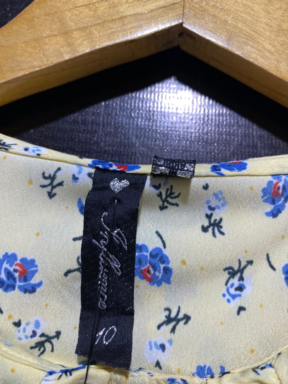 INFLUENCE |M| BUST 18| A5| YELLOW FLORAL PRINT PETER PAN COLLAR SHIFT DRESS - RUFFLED DROP-WAIST MINI DRESS