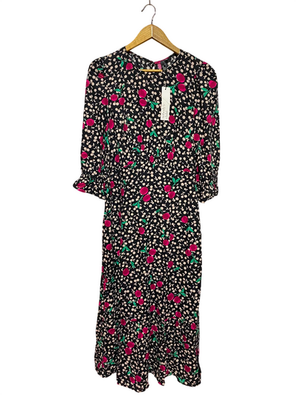 NOBODYS CHILD |M| BUST 17| A6| CHERRY & POLKA DOT MIDI DRESS
