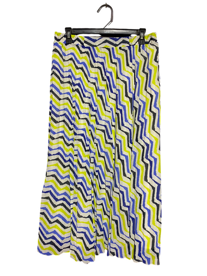 M&S |L| WAIST 30| A6| GEOMETRIC CHEVRON PRINT PLEATED MAXI SKIRT
