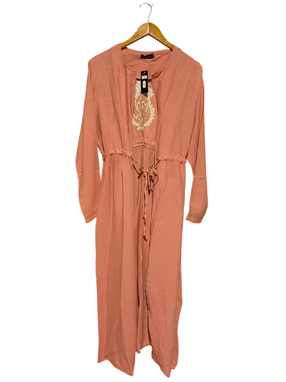 ZADINA |L| BUST 19| A6| ELASTIC DRAWSTRING LONG SLEEVE MODEST MAXI DRESS
