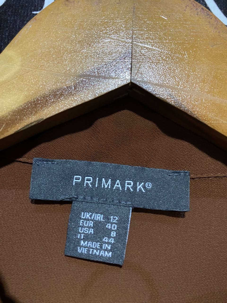 PRIMARK |M| BUST 20| A6| CLASSIC CHOCOLATE BROWN LONG SLEEVE BUTTON-DOWN SHIRT