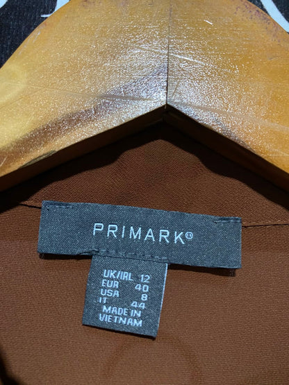 PRIMARK |M| BUST 20| A6| CLASSIC CHOCOLATE BROWN LONG SLEEVE BUTTON-DOWN SHIRT