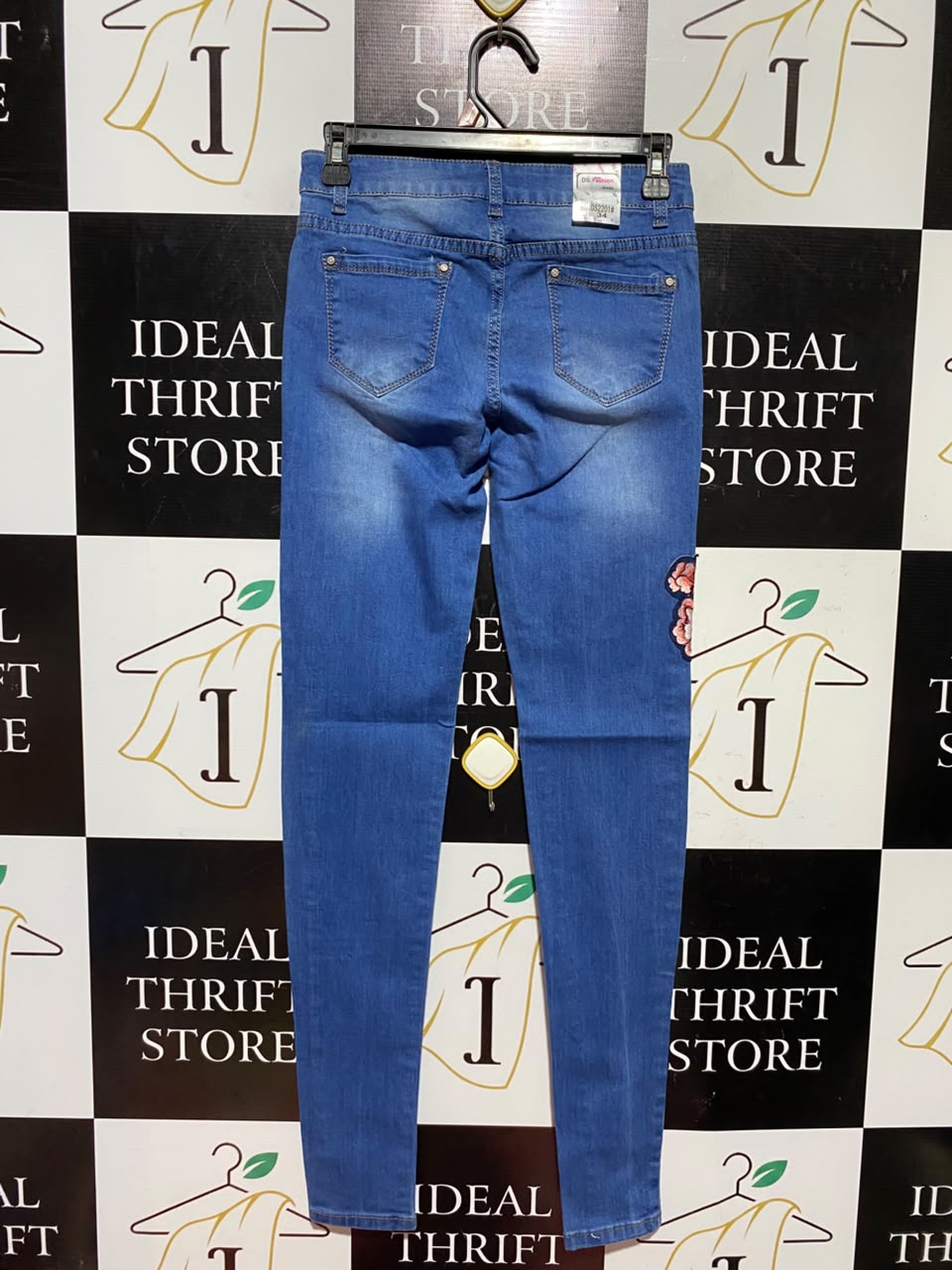 DS FASHION |S| WAIST 26| A6|FLORAL EMBROIDERED MID-RISE SKINNY JEANS