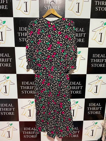 NOBODYS CHILD |M| BUST 17| A6| CHERRY & POLKA DOT MIDI DRESS