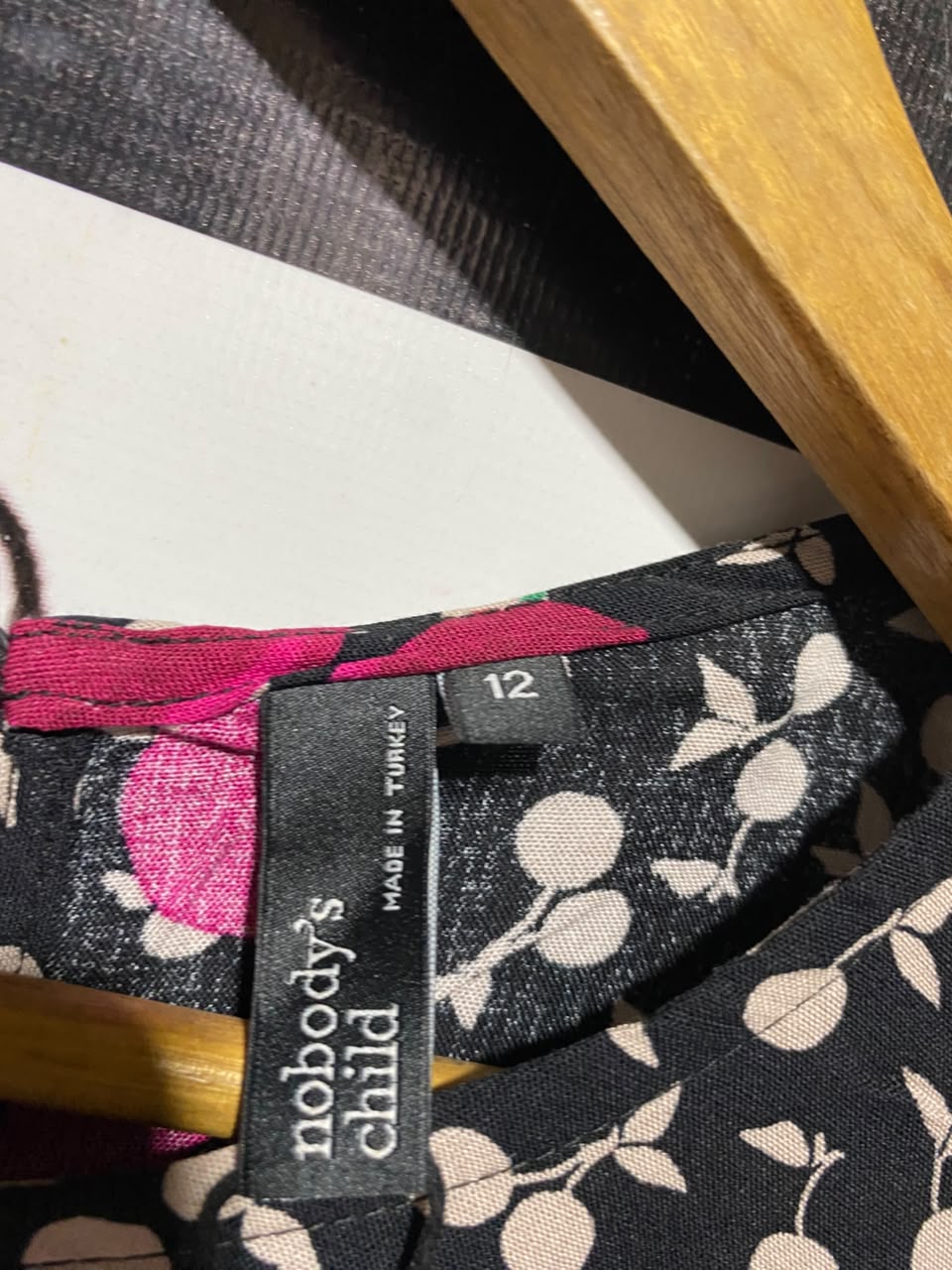 NOBODYS CHILD |M| BUST 17| A6| CHERRY & POLKA DOT MIDI DRESS