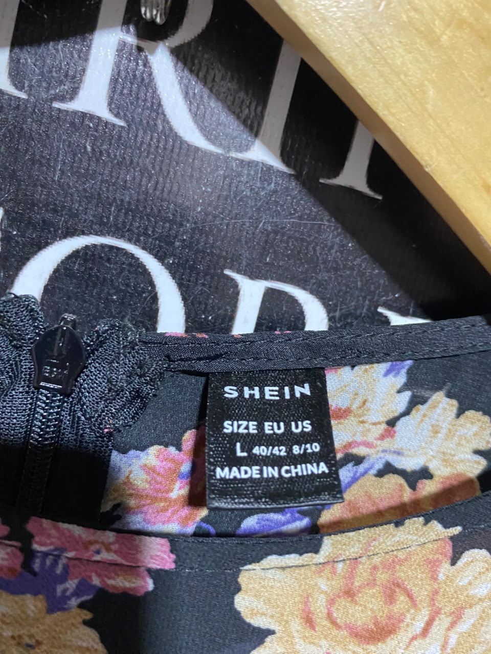 SHEIN |L| BUST 18| A6| VINTAGE FLORAL PRINT HIGH-WAISTED MAXI DRESS