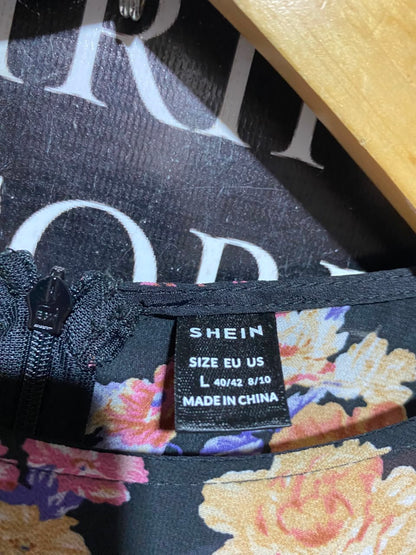 SHEIN |L| BUST 18| A6| VINTAGE FLORAL PRINT HIGH-WAISTED MAXI DRESS