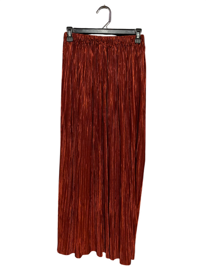|S| WAIST 26| A7| STUNNING COPPER METALLIC PLEATED HIGH-WAISTED MAXI SKIRT