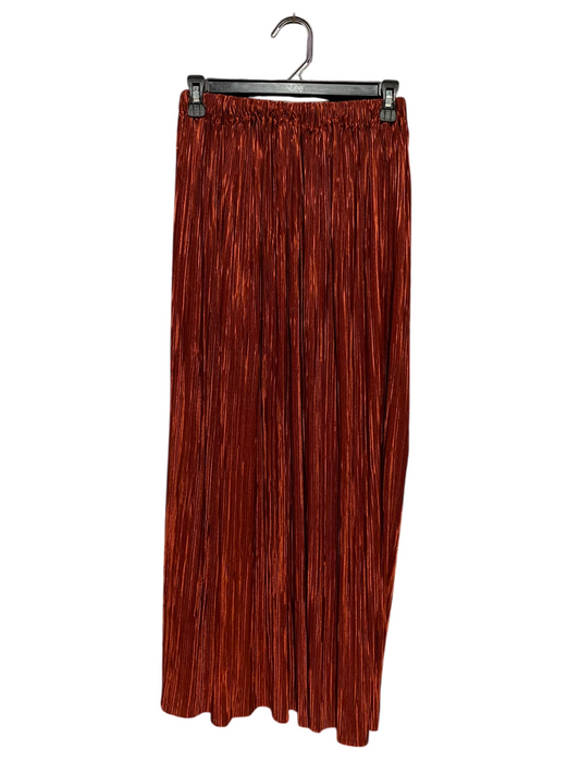 |S| WAIST 26| A7| STUNNING COPPER METALLIC PLEATED HIGH-WAISTED MAXI SKIRT