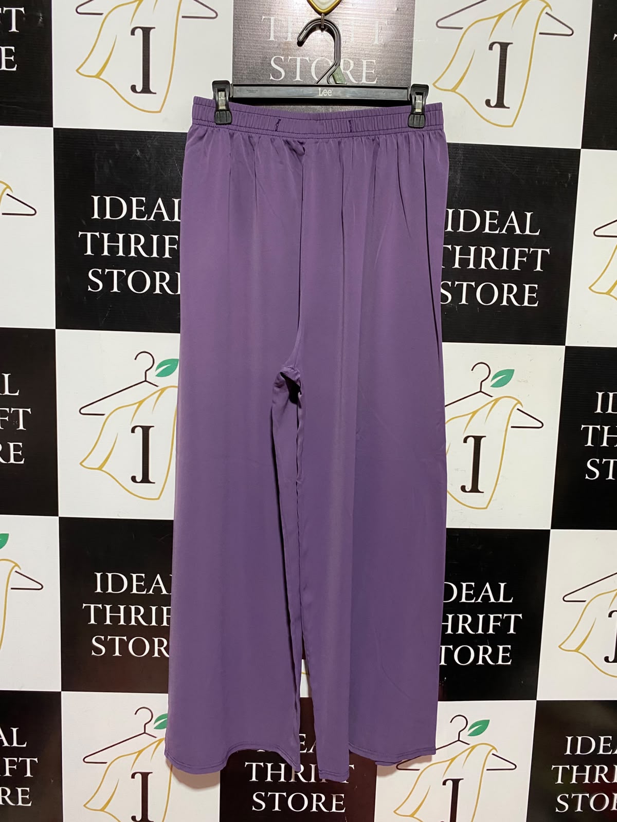 BM |XXL| WAIST 36| A7| VIBRANT PURPLE HIGH-WAISTED WIDE-LEG PALAZZO PANTS