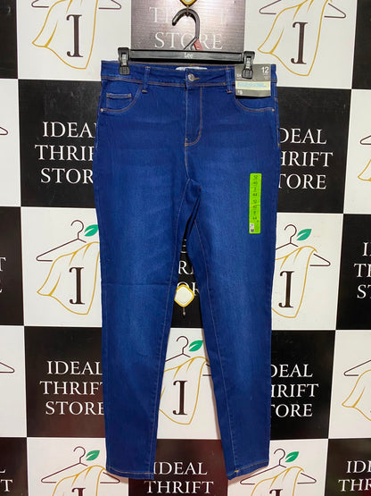 PRIMARK CARES |L| WAIST 30| A7| CLASSIC BLUE MID-RISE SKINNY FIT DENIM JEANS