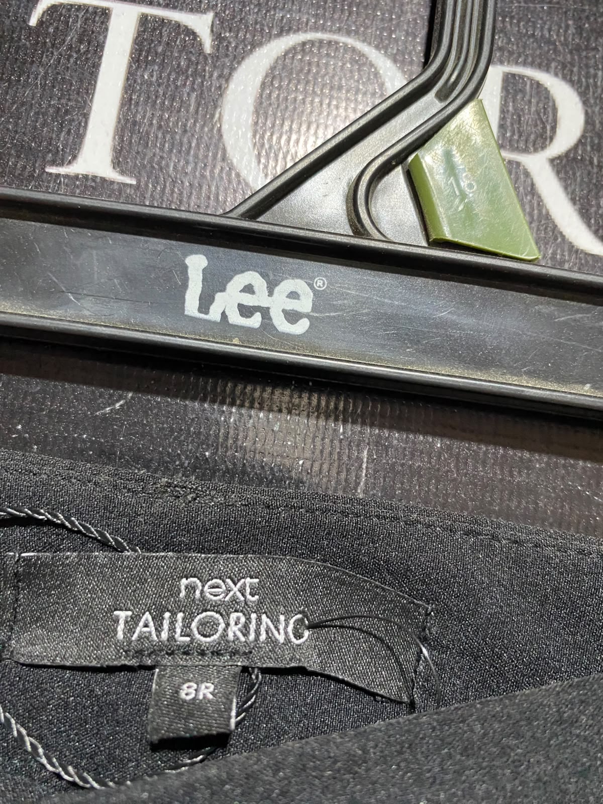 NEXT |S| WAIST 26| A7| BLACK HIGH-WAISTED FLARED TAILORED TROUSERS