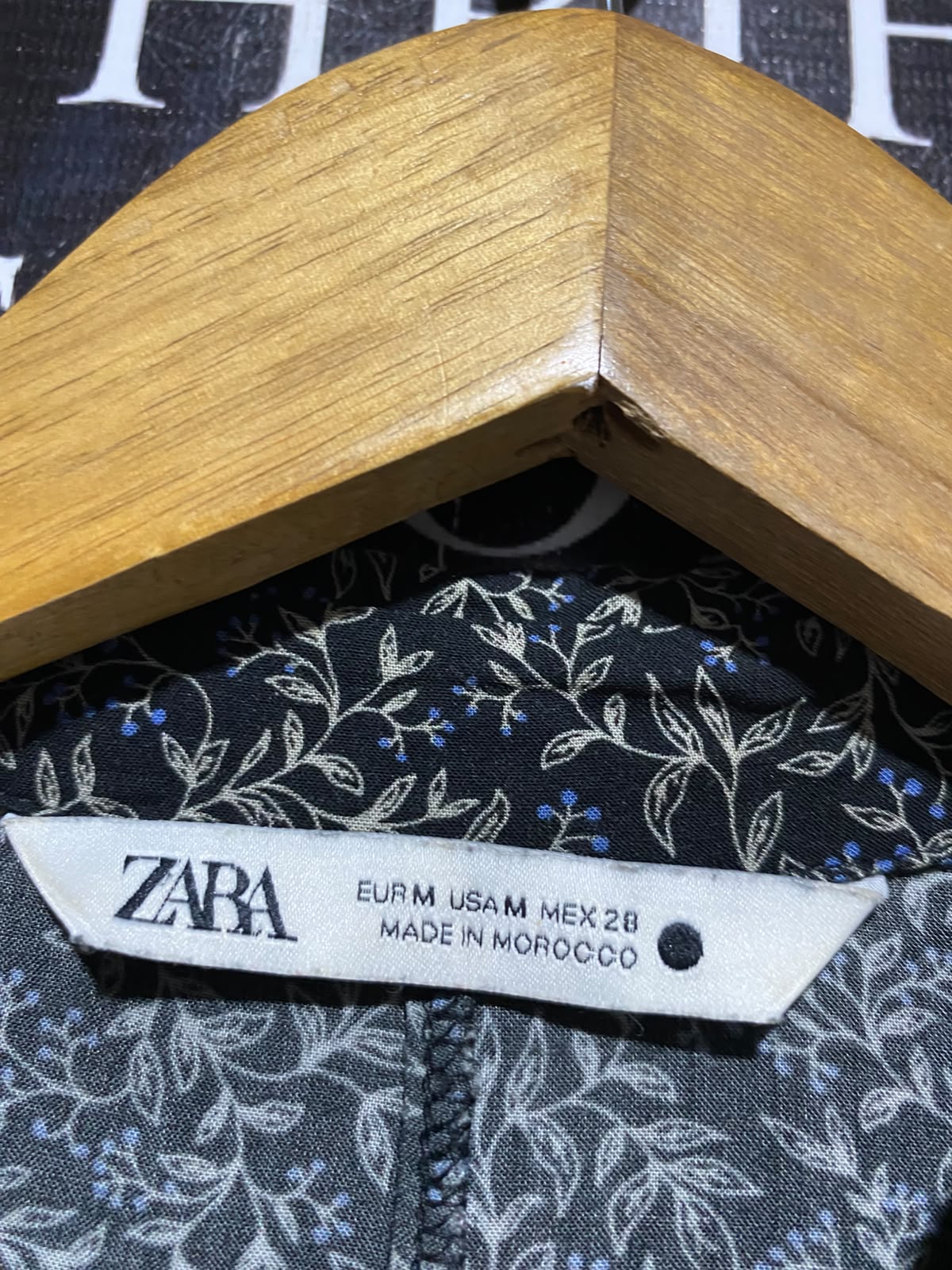 ZARA |M| BUST 18| A7| ELEGANT BLACK FLORAL PRINT RUFFLED BUTTON-DOWN MAXI DRESS