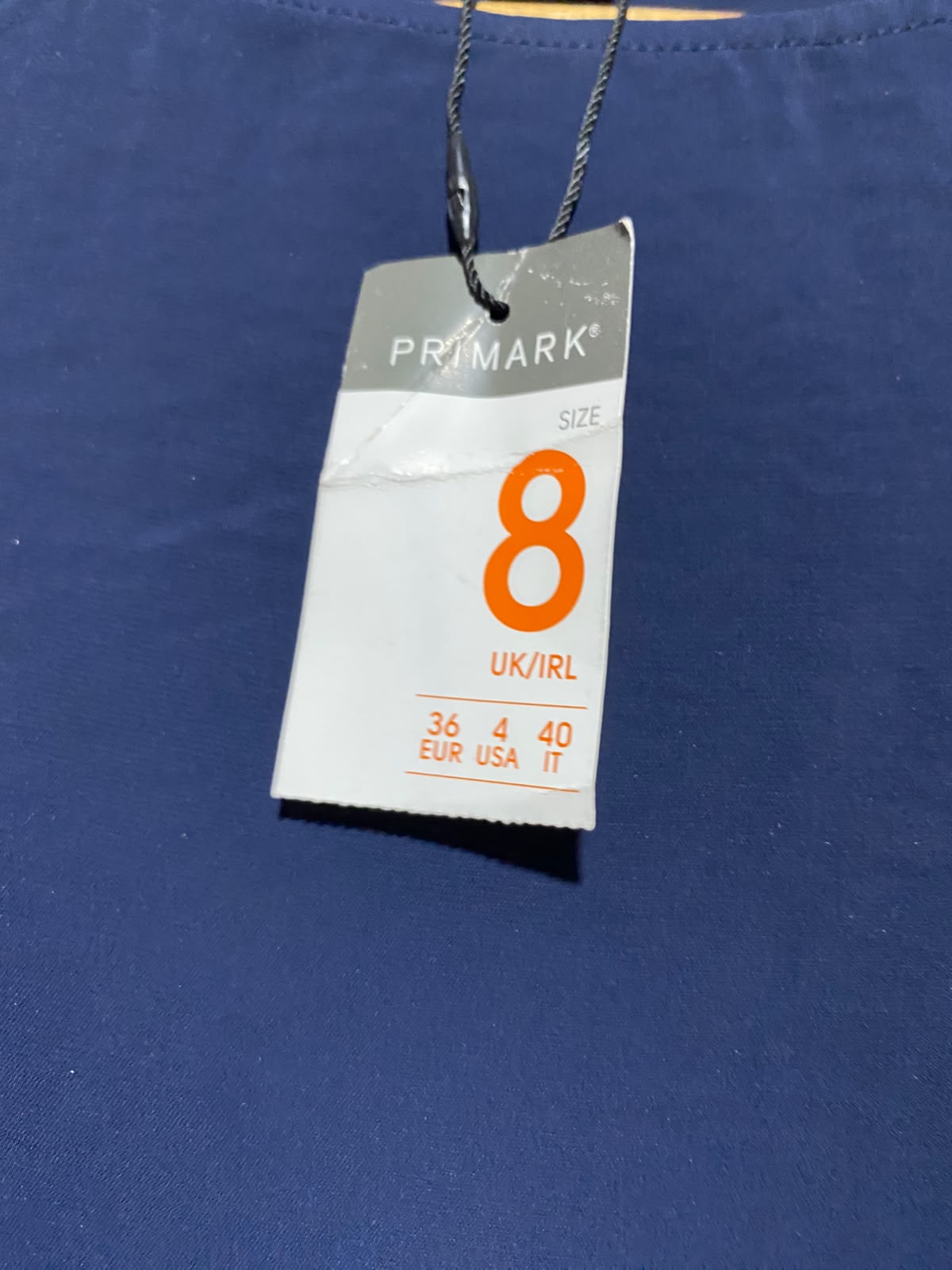 PRIMARK |S| BUST 16| A7| NAVY BLUE SLEEVELESS HIGH-NECK TANK TOP