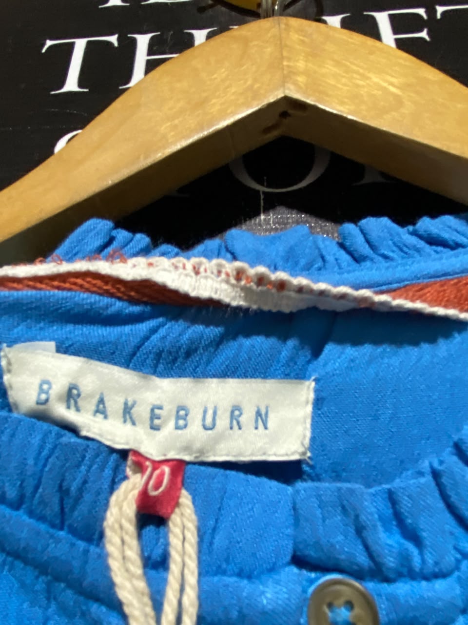 BRAKEBURN |M| BUST 21| A7| VIBRANT AZURE BLUE SLEEVELESS RUFFLE-TRIMMED TIERED MAXI DRESS