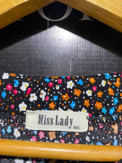 MISS LADY |M/L| BUST 17| A7| FINERY MULTICOLOR CONFETTI SPECKLE PRINT CINCHED WAIST MAXI DRESS