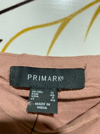 PRIMARK |M| BUST 18| A7| DUSTY PINK SQUARE-NECK PUFF-SLEEVE TIERED MIDI DRESS