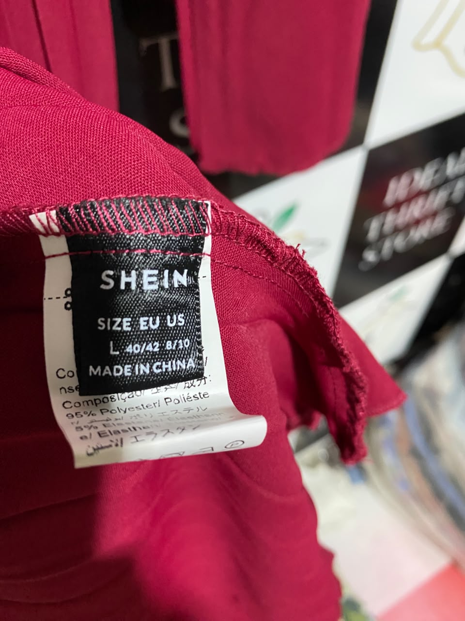 SHEIN |L| BUST 18| A6| MAGENTA PINK PLEATED ACCORDION KEYHOLE BELL-SLEEVE MAXI DRESS