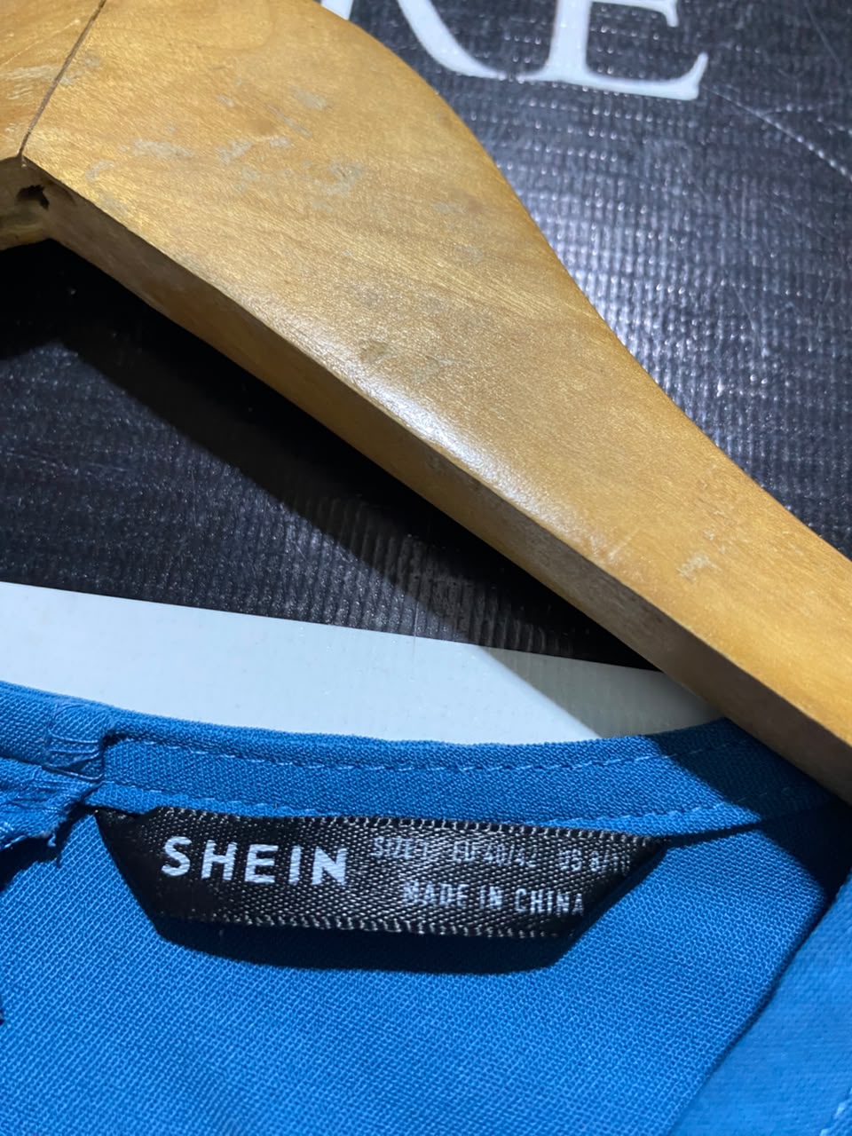 SHEIN |M| A6| TEAL BLUE RUFFLE-TRIMMED DRAWSTRING TUNIC TOP AND TROUSERS TWO-PIECE SET