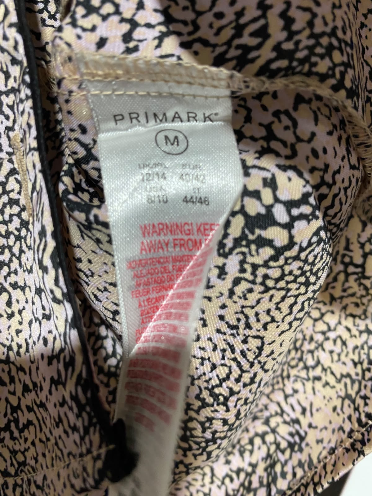 PRIMARK |M| A8| PRINTED SATIN SHORT SLEEVE PAJAMA SET WITH TROUSERS