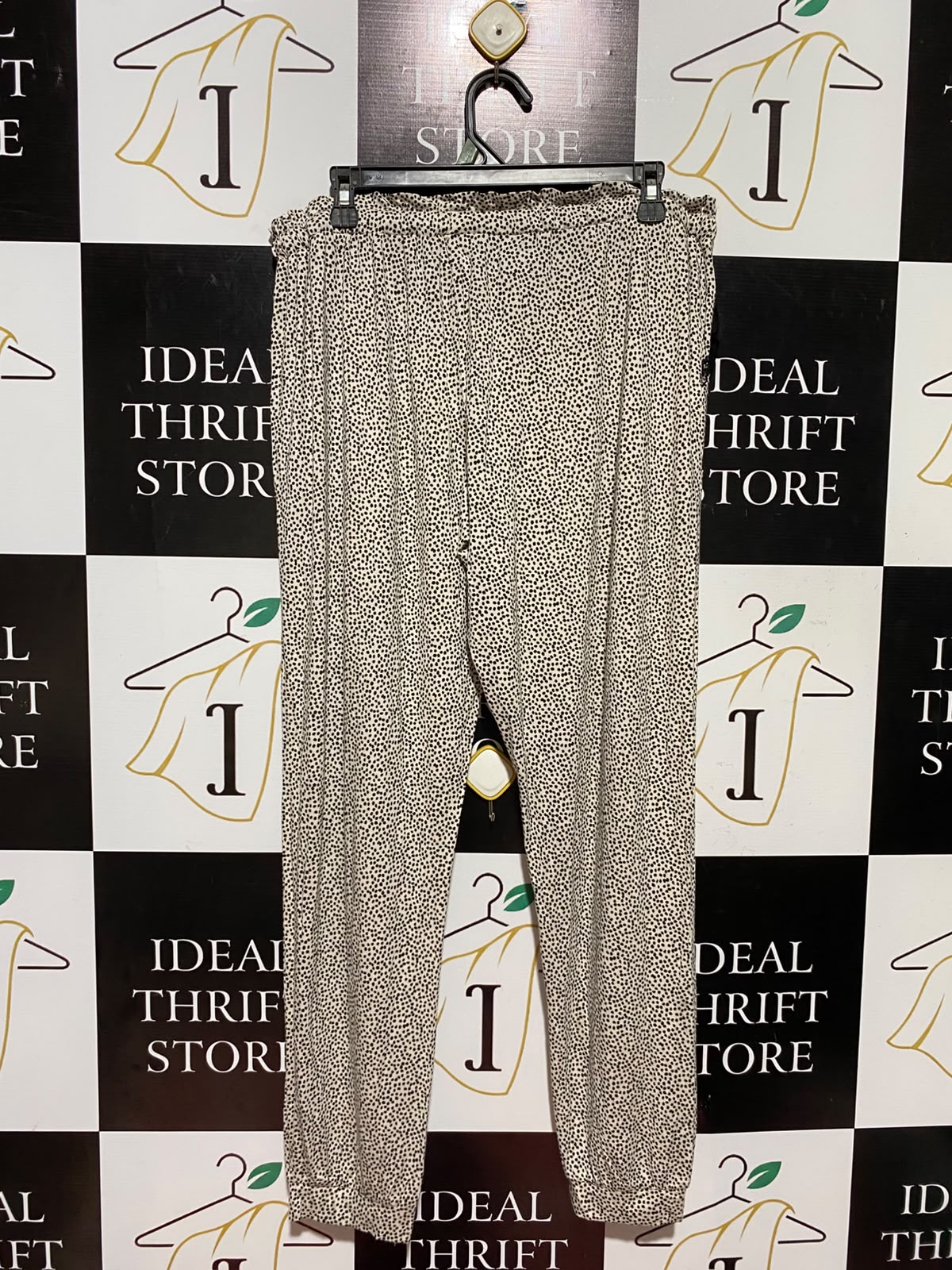 NEWLIFE |L| WAIST 32| A8| LEOPARD PRINT ELASTIC WAIST JOGGER PANTS