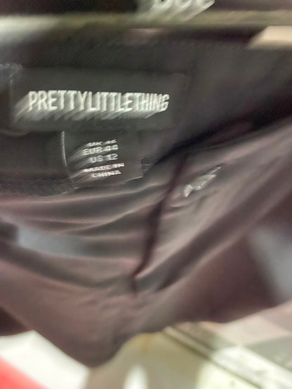 PRETTYLITTLE THING |XL| WAIST 36| A8| BLACK HIGH-WAISTED MAXI TAILORED SKIRT