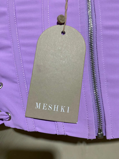 MESHKI |XS| BUST 13| A8| WOMEN'S LILAC STRAPLESS LACE-UP CORSET TOP