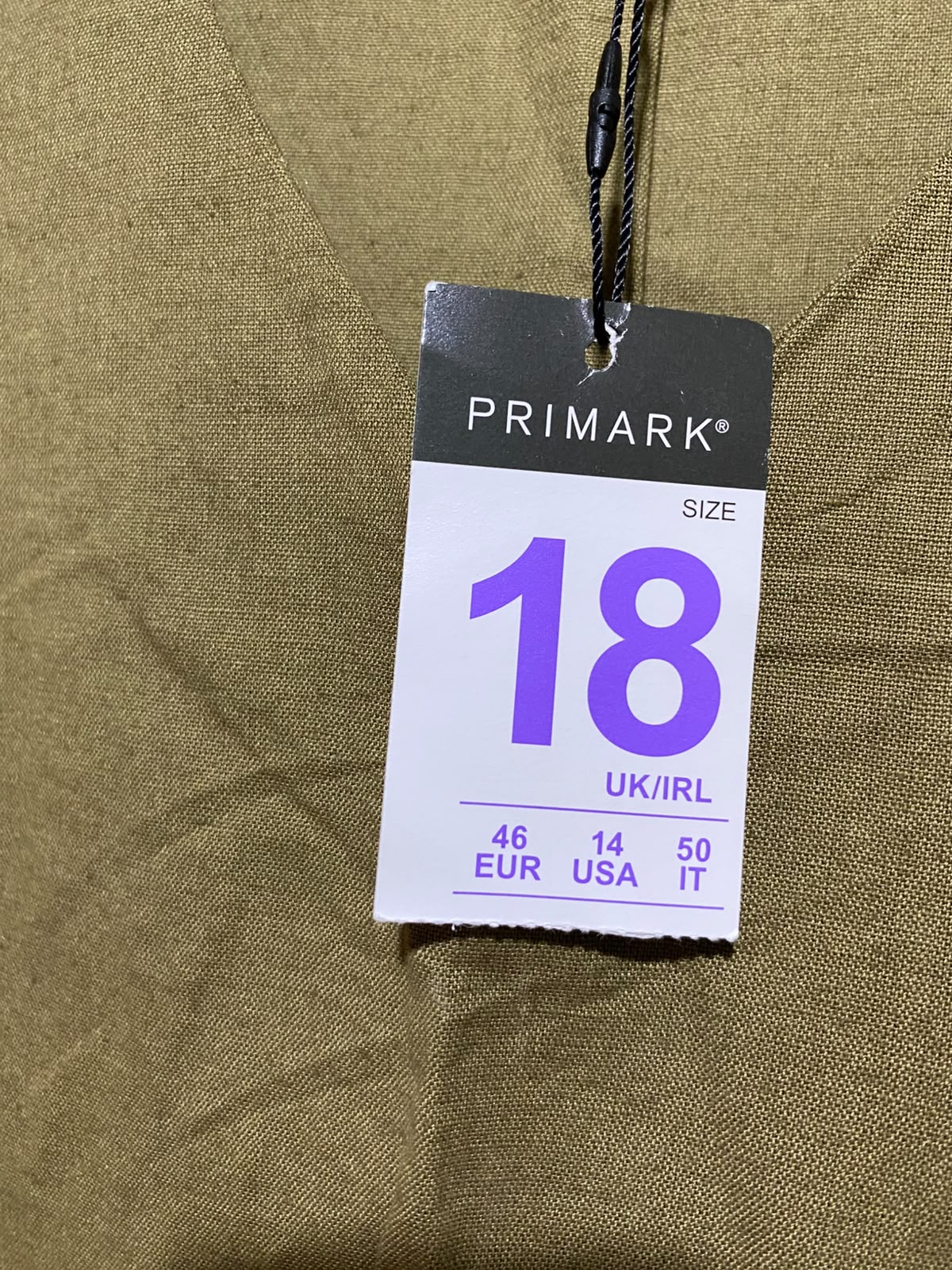 PRIMARK |XL| BUST 22| A8| OLIVE GREEN SHORT PUFF SLEEVE TIERED MIDI DRESS