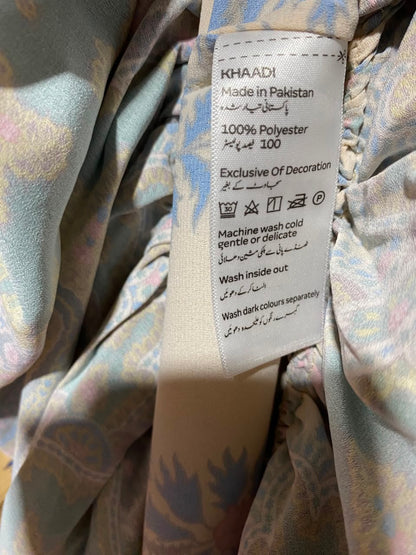 KHAADI |M| BUST 19| A8| MULTICOLOR PAISLEY PRINT TIERED MAXI DRESS