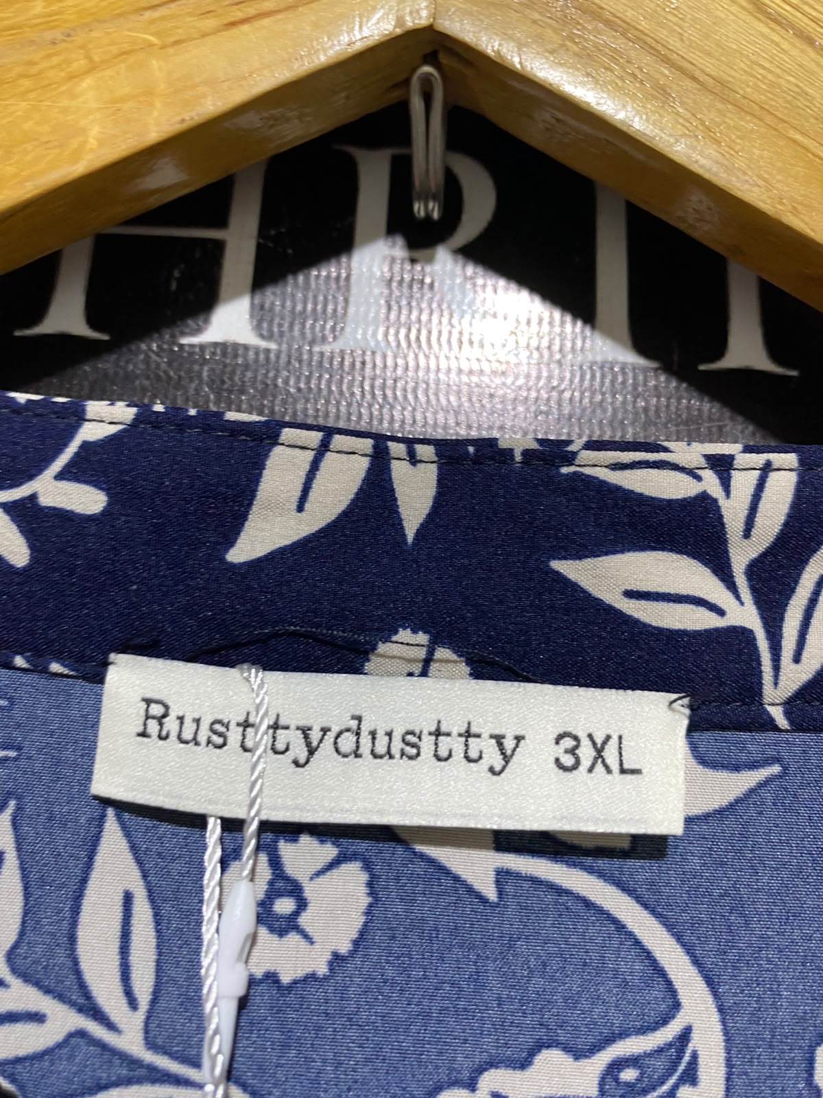 RUSTTY DUSTTY |XL| BUST 23| A8| NAVY BLUE & CREAM PAISLEY PRINT TIERED MAXI DRESS