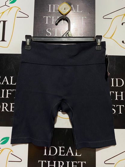 CRIVIT |S| WAIST 26| A7| WOMEN'S BLACK SEAMLESS RIBBED HIGH-WAIST BIKER SHORTS