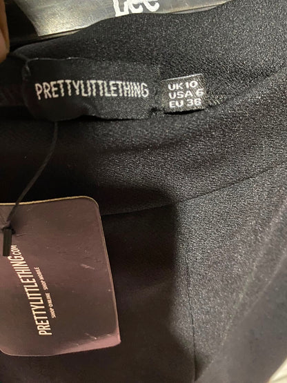 PRETTYLITTLE THING |S| WAIST 26| A9| HIGH-WAISTED SLIM FIT TROUSERS - BLACK