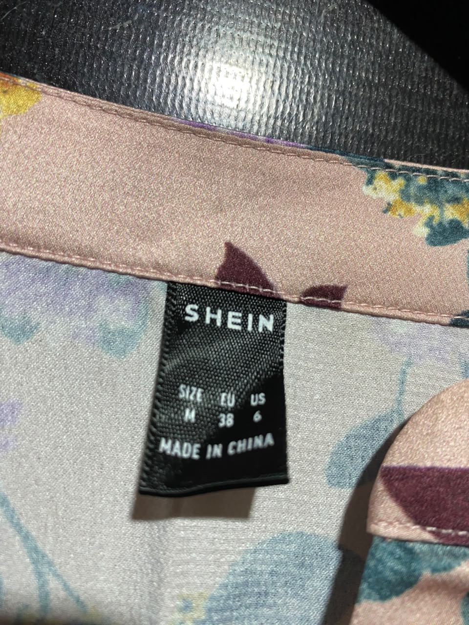 SHEIN |M| BUST 19| A9| FLORAL PRINT TIERED V-NECK MAXI DRESS - DUSTY PINK