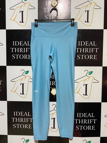 UNDER ARMOUR |M| WAIST 28| A9| HIGH-WAISTED ATHLETIC LEGGINGS WITH SIDE POCKET - SKY BLUE