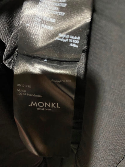MONKL |XS| WAIST 22| A9| HIGH-WAISTED PLEATED SHEER CHIFFON MAXI SKIRT - CLASSIC BLACK