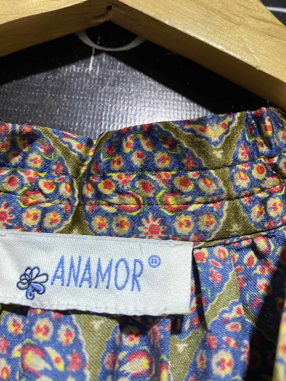 ANAMOR |L| BUST 19| A9| VINTAGE MOSAIC PRINT TIERED SATIN MAXI DRESS - OLIVE GREEN & GOLD