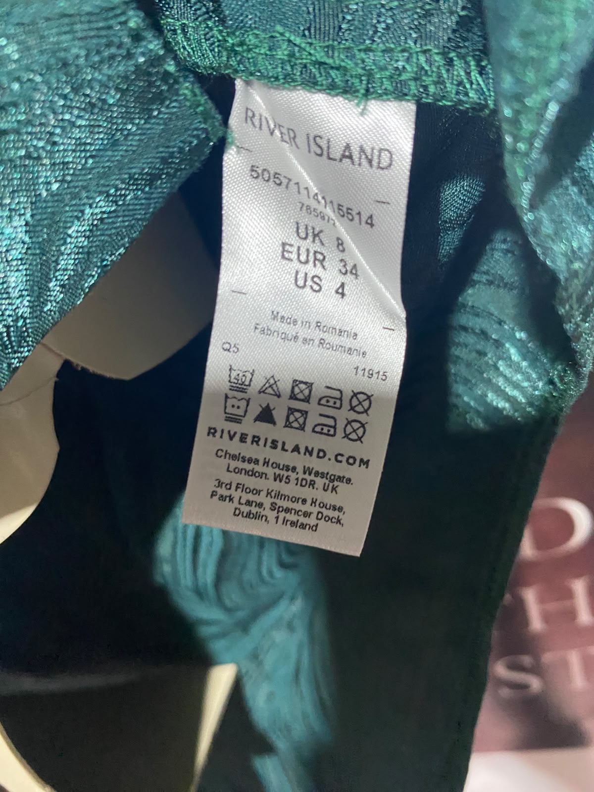 RIVER ISLAND |S| BUST FREE| A11| SHIMMER TEXTURED BELTED BUTTON-DOWN SHIRT - EMERALD GREEN