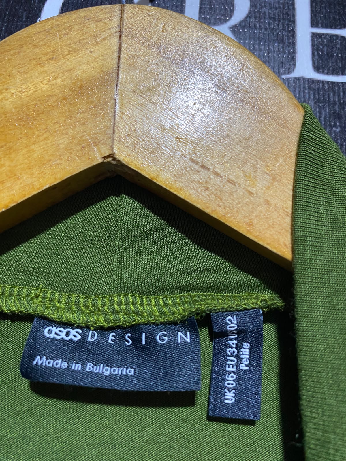 ASOS |XS| BUST 13| A9| HIGH NECK LONG SLEEVE BODYSUIT - OLIVE GREEN