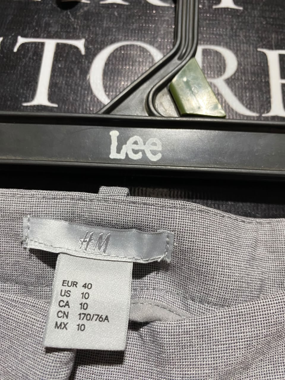 H&M |L| WAIST 32| A12| CLASSIC MID-RISE STRAIGHT-LEG OFFICE PANTS