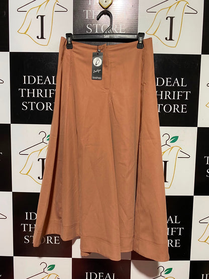 BOOHOO |L| WAIST 29| A12| RUST ORANGE HIGH-WAISTED PALAZZO PANTS