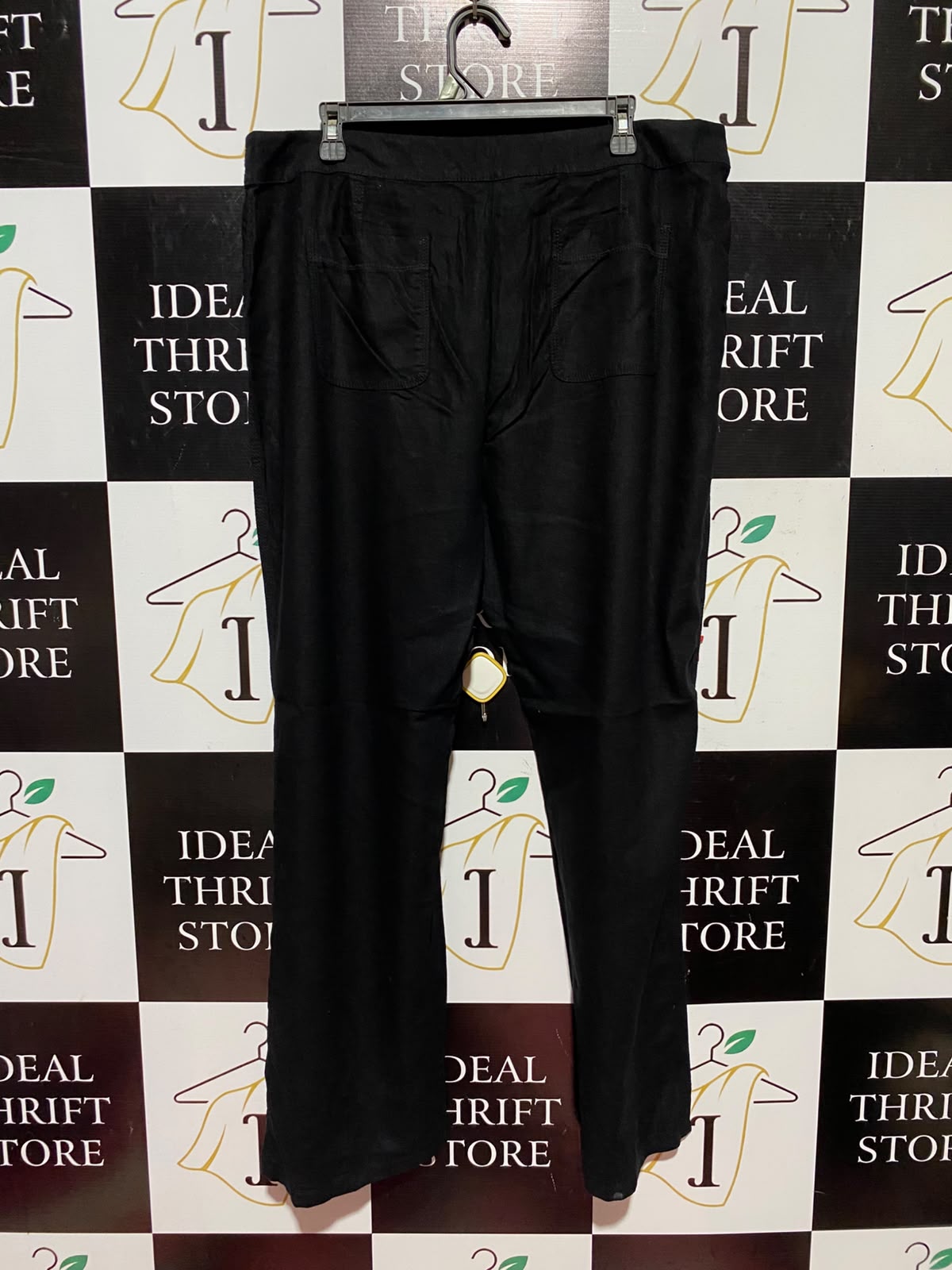 PAPAYA |XXL| WAIST 38| A12| WOMEN'S BLACK DRAWSTRING CASUAL TROUSERS