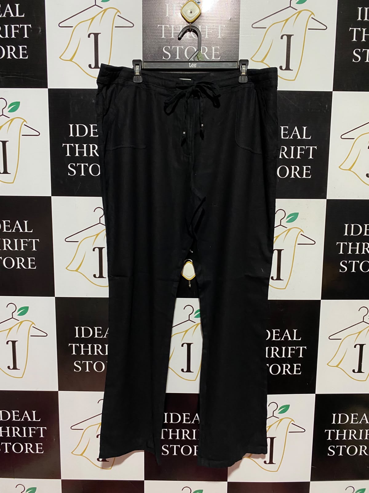 PAPAYA |XXL| WAIST 38| A12| WOMEN'S BLACK DRAWSTRING CASUAL TROUSERS