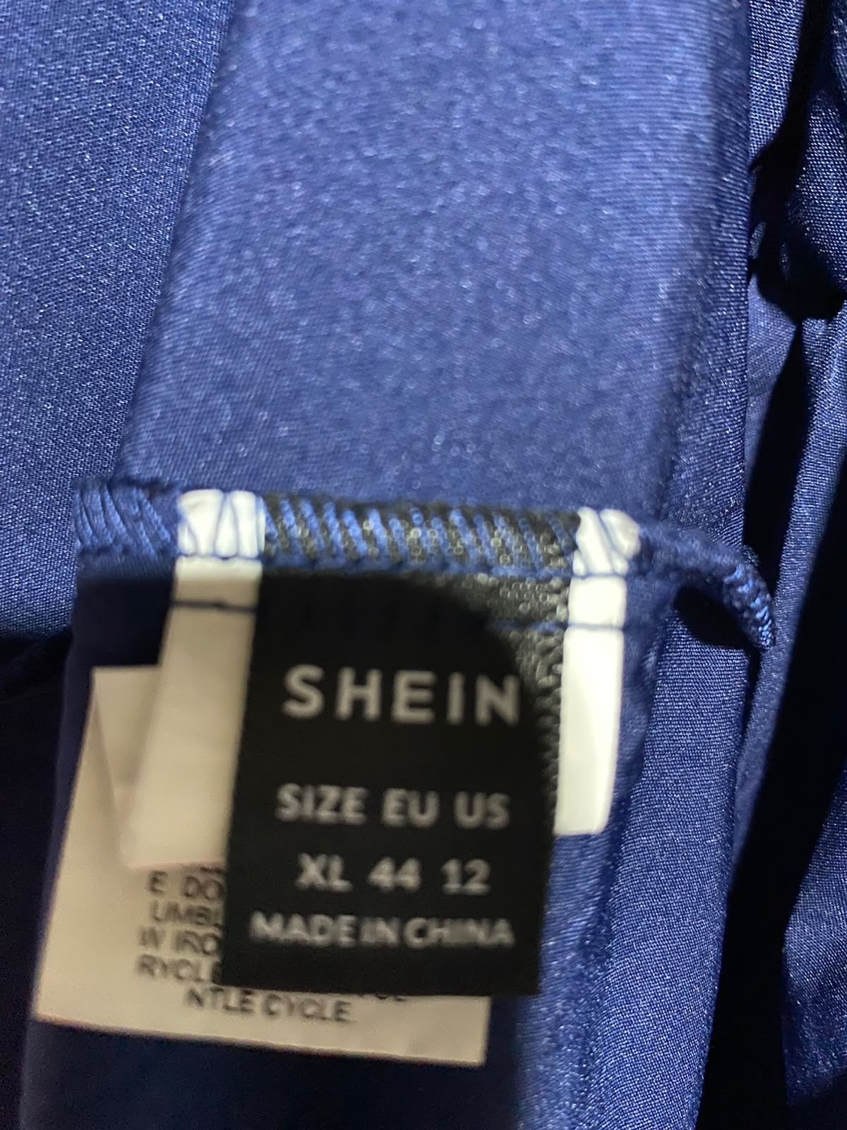SHEIN |XL| BUST 19| A12| WOMEN'S NAVY BLUE LONG SLEEVE MAXI SHIRT DRESS