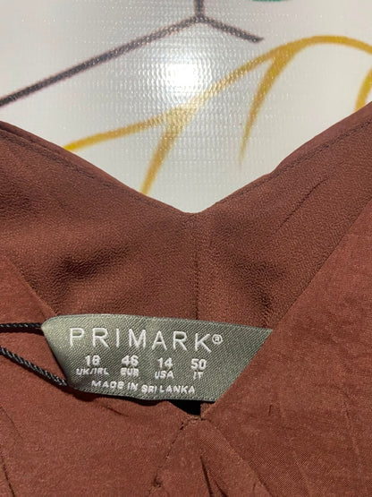PRIMARLK |M| BUST 18| A11| WOMEN'S SOLID CHOCOLATE BROWN SWEETHEART TIERED MAXI DRESS
