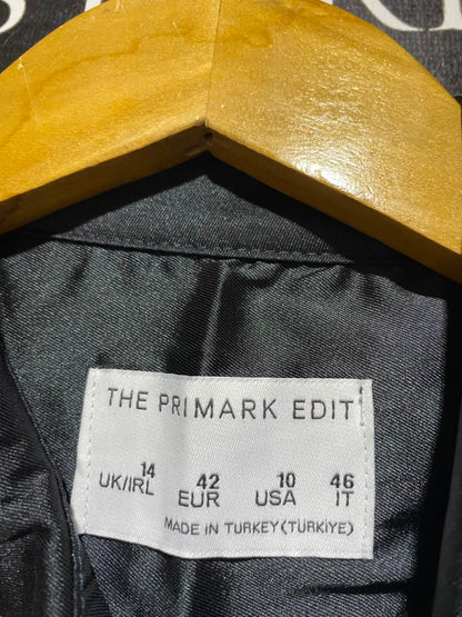 THE PRIMARK EDIT |L| A11| WOMEN'S CHARCOAL GREY SATIN SHIRT & MAXI SKIRT TWO-PIECE CO-ORD SET