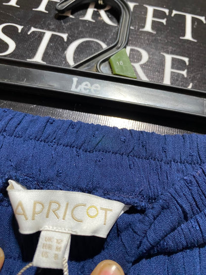 APRICOT |M| WAIST 28| A11| WOMEN'S SOLID NAVY BLUE SWISS DOT TIERED MAXI SKIRT