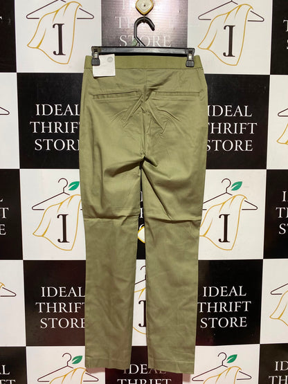 H&M |S| WAIST 26| A13| WOMEN'S SLIM FIT TAILORED TROUSERS IN OLIVE GREEN - CLASSIC FORMAL & CASUAL CHINOS