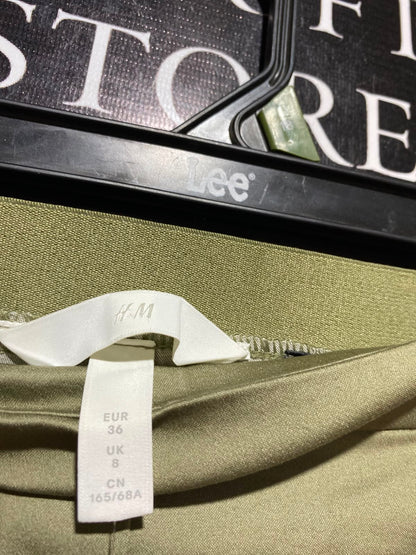 H&M |S| WAIST 26| A13| WOMEN'S SLIM FIT TAILORED TROUSERS IN OLIVE GREEN - CLASSIC FORMAL & CASUAL CHINOS