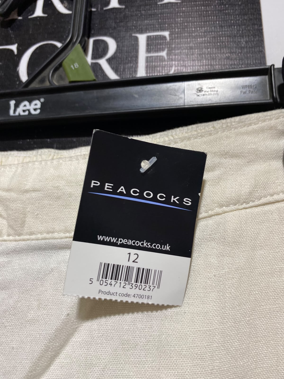 PEACOCKKS |L| WAIST 31| A13| WOMEN'S BEIGE HIGH WAISTED STRAIGHT LEG LINEN BLEND TROUSERS - CASUAL SUMMER & WORKWEAR PANTS
