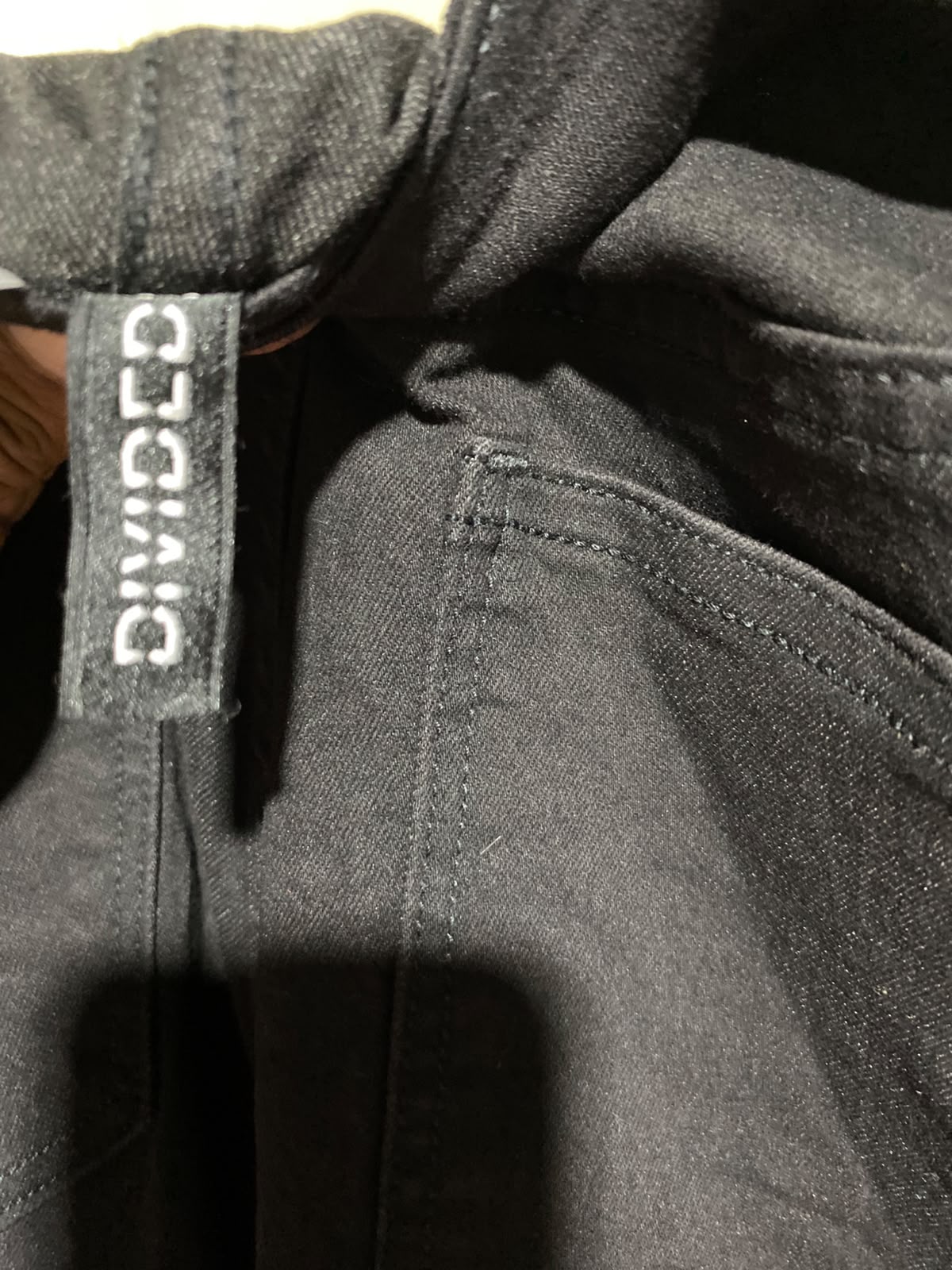 H&M DIVIDED |M| A13| WOMEN'S BLACK DENIM OVERALLS - SLIM FIT DUNGAREES WITH ZIPPER POCKET DETAILS